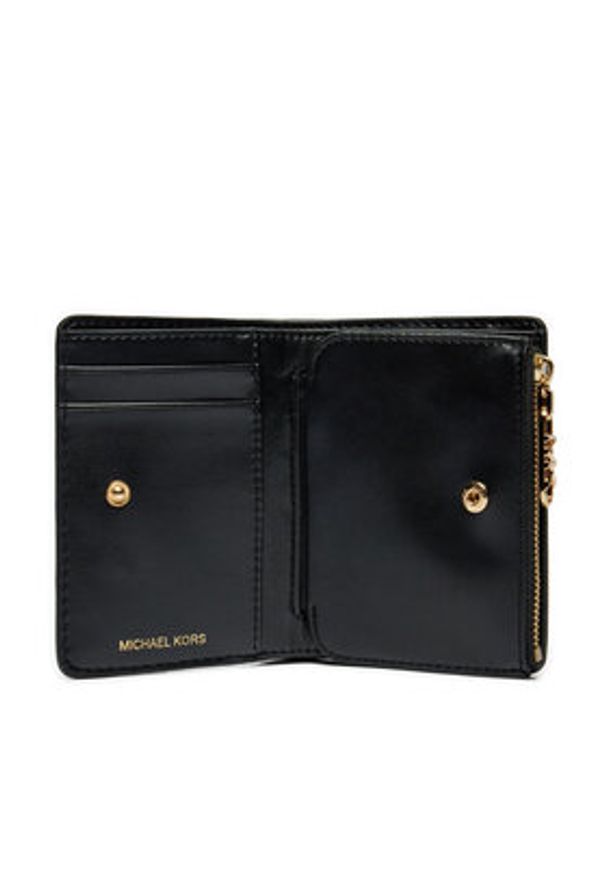 MICHAEL Michael Kors Mały Portfel Damski 32S4G8ED7L Czarny. Kolor: czarny. Materiał: skóra