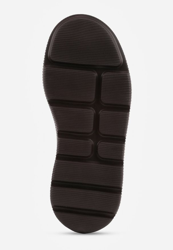 Renee - Brązowe Sneakersy na Platformie z Zamszu Naturalnego ze Sznurówkami w Paski Tarilita. Okazja: na co dzień. Zapięcie: pasek. Kolor: brązowy. Materiał: zamsz. Wzór: paski. Obcas: na platformie