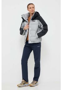 columbia - Columbia kurtka damska kolor szary zimowa. Kolor: szary. Materiał: włókno, materiał. Sezon: zima #2