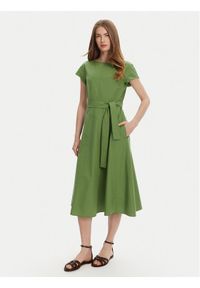 Weekend Max Mara Sukienka codzienna Magma 2515221142 Zielony Regular Fit. Okazja: na co dzień. Kolor: zielony. Materiał: bawełna. Typ sukienki: proste. Styl: casual #1