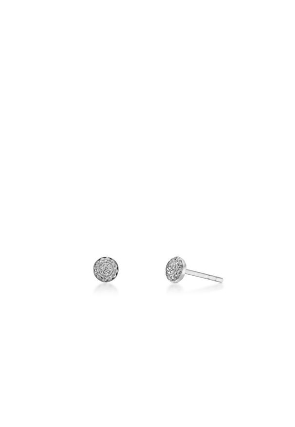 W.KRUK Zjawiskowe Złote Kolczyki - złoto 585, Diament 0,05ct - ZSJ/KB+236B. Materiał: złote. Kolor: złoty. Kamień szlachetny: diament