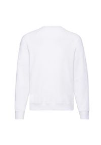 FRUIT OF THE LOOM - Męska Klasyczna Zwykła Bluza Raglanowa. Kolor: biały. Długość rękawa: raglanowy rękaw #2