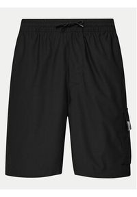 Calvin Klein Jeans Szorty sportowe Tab J30J325701 Czarny Regular Fit. Kolor: czarny. Materiał: syntetyk. Styl: sportowy #2