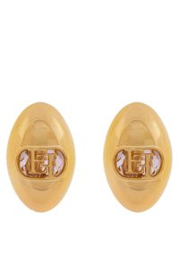 Elisabetta Franchi Klipsy OR-46M-52E2-V180 Złoty. Materiał: metalowe. Kolor: złoty