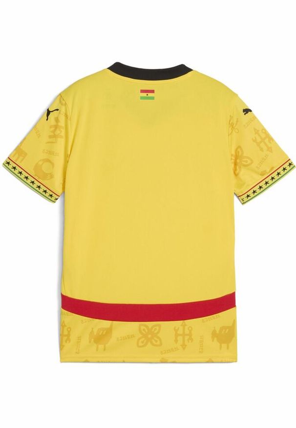 Puma - Młodzieżowa koszulka wyjazdowa Ghana 2025 PUMA Pelé Yellow Black. Kolor: żółty. Wzór: aplikacja