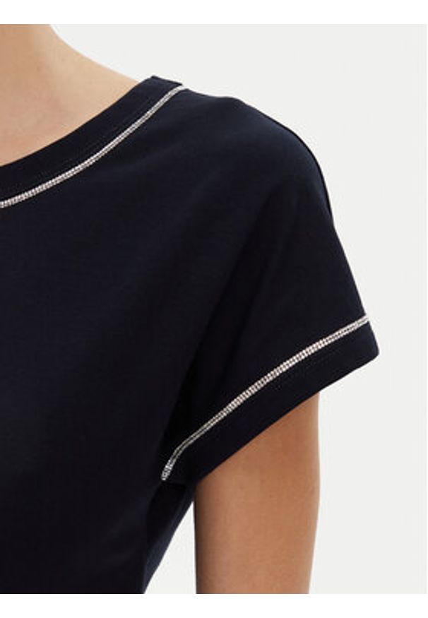 Luisa Spagnoli T-Shirt Brescello 542123 Czarny Regular Fit. Kolor: czarny. Materiał: bawełna
