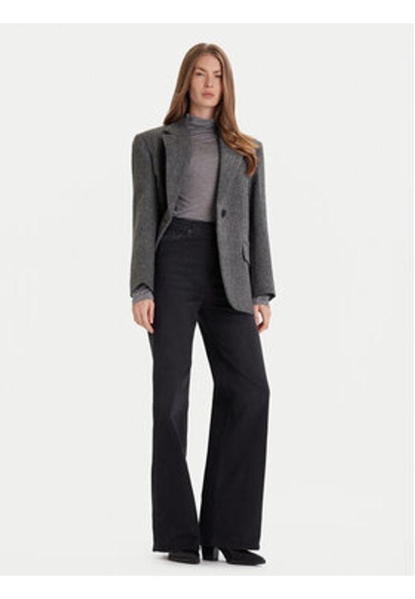 ViCOLO Jeansy DF5089 Szary Wide Leg. Kolor: szary