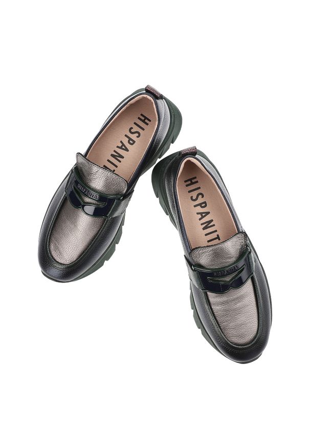 Granatowe Półbuty Hispanitas Mokasyny Premium. Okazja: na co dzień. Kolor: niebieski. Materiał: skóra. Styl: elegancki, casual