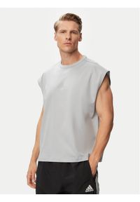 Adidas - adidas Tank top Soft Lux KE5887 Szary Loose Fit. Kolor: szary. Materiał: bawełna #1