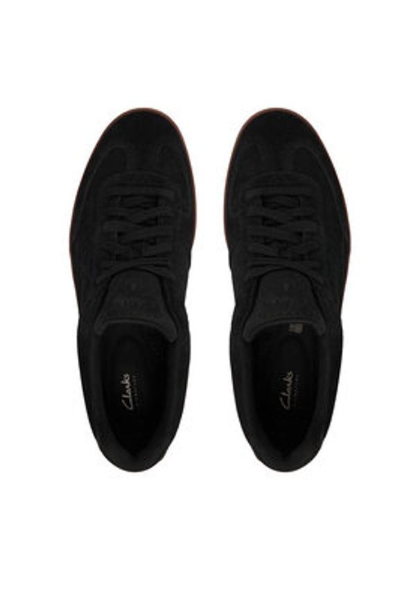Clarks Sneakersy CraftRally Ace 26183359 Czarny. Kolor: czarny. Materiał: skóra, zamsz