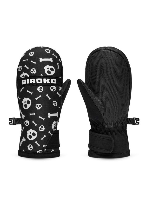SIROKO - Rękawice na snowboard i narty dzięcięce Spook. Kolor: biały, wielokolorowy, czarny. Materiał: tkanina, syntetyk. Technologia: Thinsulate. Sezon: zima. Sport: snowboard, narciarstwo