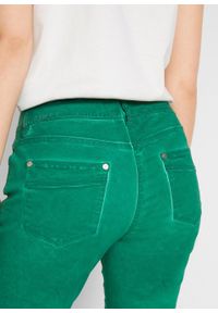 Spodnie BOOTCUT "used look" bonprix zielony miętowy "used". Kolor: zielony #4
