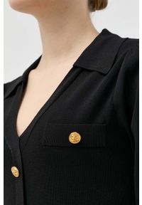 Silvian Heach sukienka kolor czarny mini dopasowana. Kolor: czarny. Długość rękawa: krótki rękaw. Typ sukienki: dopasowane. Długość: mini #3