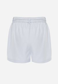 Born2be - Niebieskie Eleganckie Spódnico-Szorty z Wąskim Paskiem z Klamerką Azaernixi. Okazja: do pracy, na co dzień. Kolor: niebieski. Styl: elegancki #7