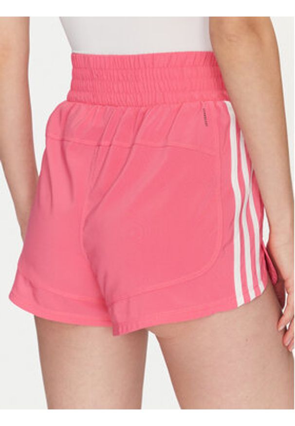 Adidas - adidas Szorty sportowe Pacer Training 3-Stripes IX1078 Różowy Regular Fit. Kolor: różowy. Materiał: syntetyk