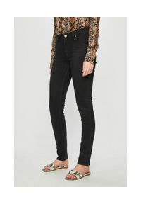 Lee - LEE SCARLETT CURVED DAMSKIE SPODNIE JEANSOWE JEANS BLACK OUT L31MAEBT