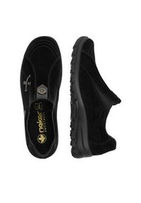 Rieker Półbuty L7171-00 Czarny. Kolor: czarny. Materiał: skóra, zamsz #5