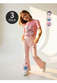 Sinsay - Legginsy flare z nadrukiem 3 pack Disney - wielobarwny. Wzór: motyw z bajki, nadruk #1