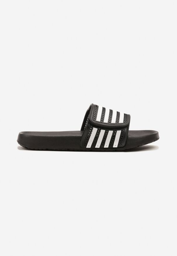 Born2be - Czarne Klapki Piankowe Zapinane na Rzep Ezdisan. Kolor: czarny. Styl: elegancki