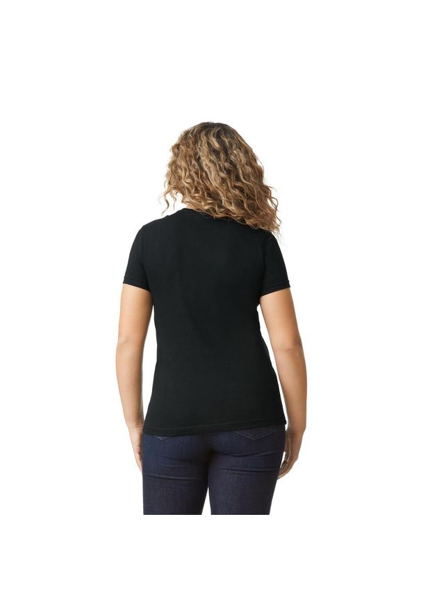 GILDAN - Koszulka Damska CVC. Kolor: czarny. Sport: turystyka piesza