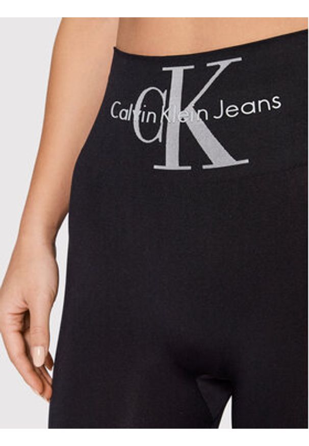 Calvin Klein Jeans Legginsy 701220429 Czarny Slim Fit. Kolor: czarny. Materiał: syntetyk