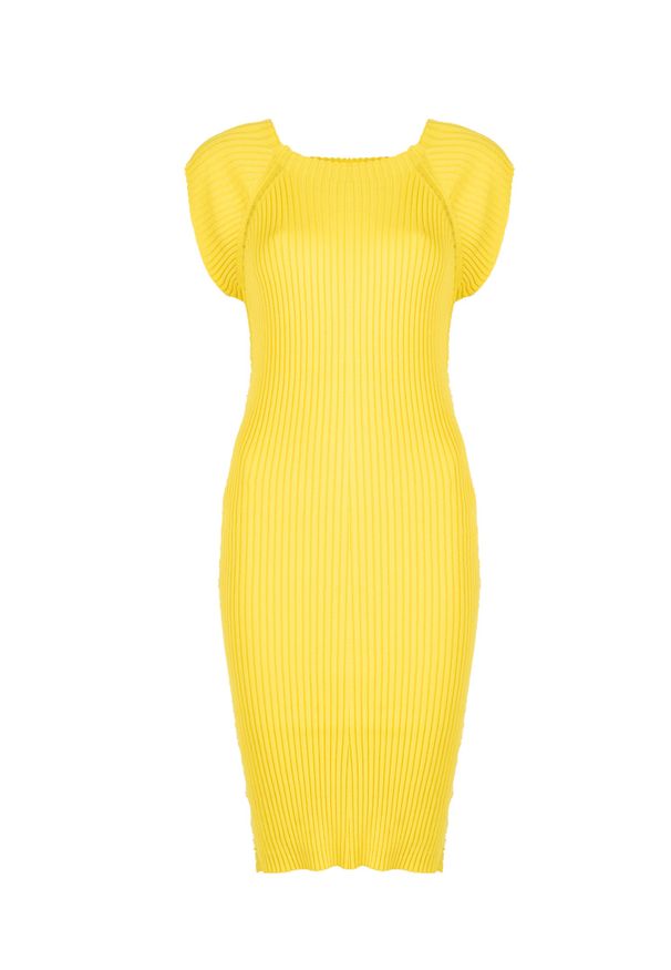 Silvian Heach Sukienka | GPP23163VE | Kobieta | Żółty. Kolor: żółty. Materiał: nylon, wiskoza, bawełna. Długość rękawa: bez rękawów. Wzór: aplikacja. Typ sukienki: dopasowane. Długość: midi