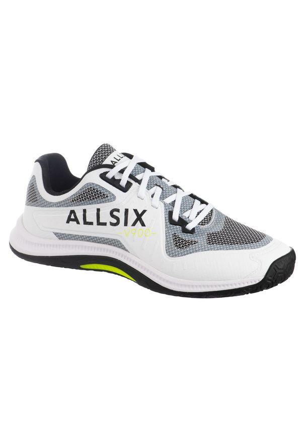 ALLSIX - Buty do siatkówki męskie Allsix VS900. Kolor: biały, wielokolorowy, czarny, żółty. Materiał: tworzywo sztuczne, kauczuk. Sport: siatkówka