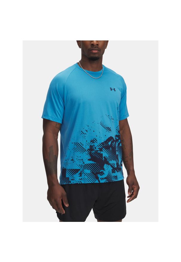 Koszulka treningowa męska Under Armour Tech Fade. Kolor: niebieski. Sport: fitness