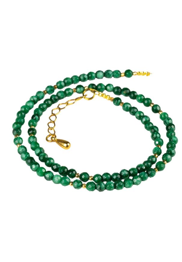 Samba Gems - RIO Naszyjnik szmaragdy delikatny srebro pozłacane. Materiał: pozłacane, srebrne. Kamień szlachetny: szmaragd