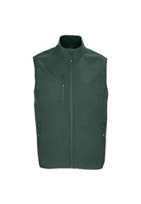 SOL'S - Ocieplacz Męski Falcon Softshell Zapinany Na Zamek Błyskawiczny. Kolor: czerwony, wielokolorowy, zielony. Materiał: softshell