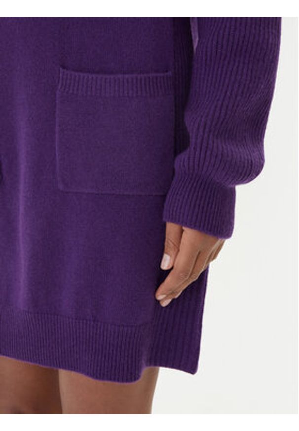 Liu Jo Sukienka dzianinowa MF5063 MS009 Fioletowy. Kolor: fioletowy. Materiał: wełna
