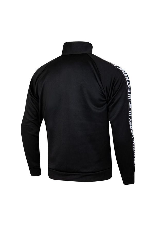 Bluza męska z zamkiem bez kaptura EXTREME HOBBY STYLE. Typ kołnierza: bez kaptura. Kolor: czarny. Materiał: poliester