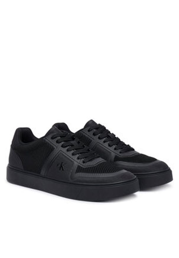 Calvin Klein Sneakersy Classic Cups Laceup Knit HM0HM02130 Czarny. Kolor: czarny. Materiał: materiał