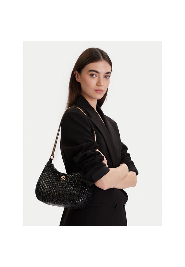 Pinko - Torebka PINKO. Kolor: czarny