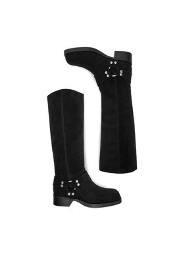 Jenny - JENNY Kowbojki CEO-HY80176-2 Czarny. Kolor: czarny. Materiał: materiał