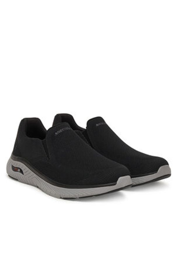 skechers - Skechers Sneakersy Arch Fit Crosser Slip-On Sports 205345/BLK Czarny. Zapięcie: bez zapięcia. Kolor: czarny. Materiał: materiał