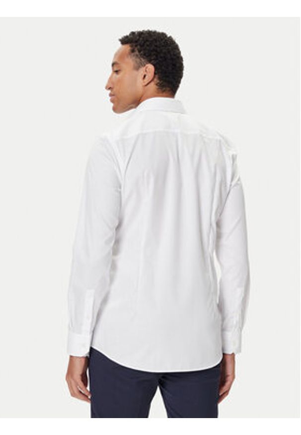 BOSS Koszula H-Hank 50550925 Biały Slim Fit. Kolor: biały. Materiał: bawełna