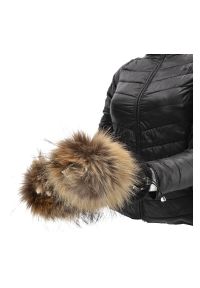 Brązowe Rękawiczki Luka-Pelli Skórzane Mitenki Z Naturalnym Futrem Jenota. Kolor: brązowy. Materiał: skóra, futro. Styl: elegancki #4