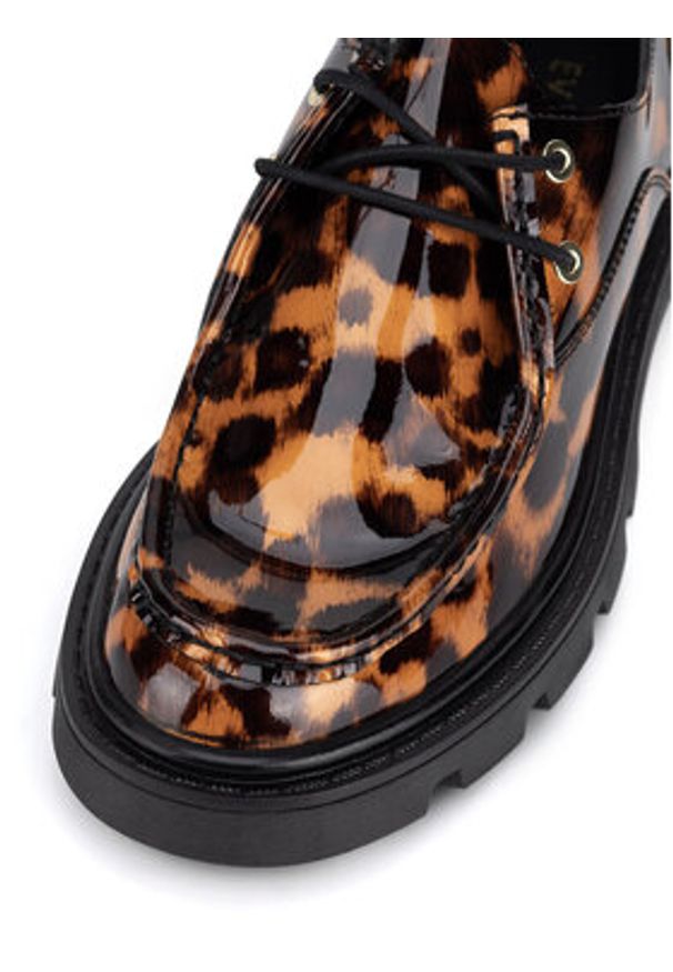 Eva Minge Półbuty EMAN-115992 Brązowy. Kolor: brązowy. Materiał: skóra, lakier