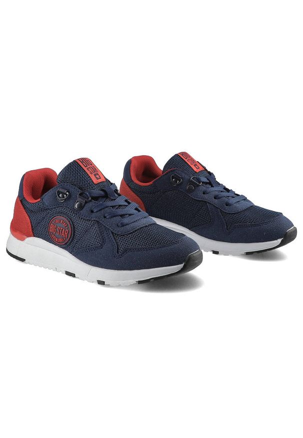 Big-Star - Granatowe Sneakersy Big Star Dziecięce Lekkie Buty. Kolor: niebieski. Materiał: skóra ekologiczna, materiał. Szerokość cholewki: normalna