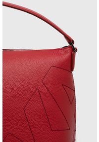 Karl Lagerfeld torebka skórzana kolor czerwony. Kolor: czerwony. Materiał: skórzane. Rodzaj torebki: na ramię #2