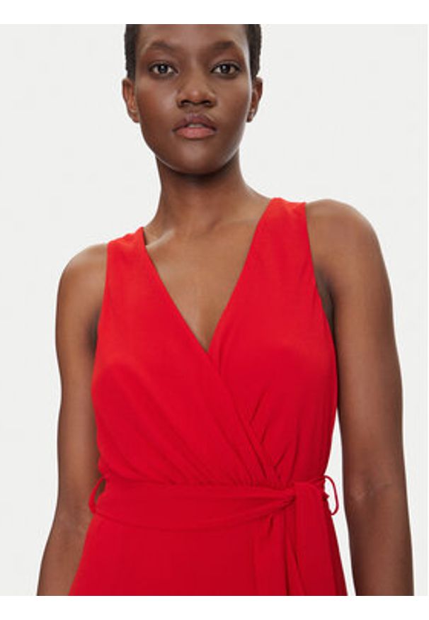 Morgan Sukienka koktajlowa 241-ROSVAL M Czerwony Regular Fit. Kolor: czerwony. Materiał: syntetyk. Styl: wizytowy