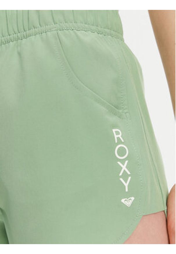 Roxy Szorty materiałowe ERJBS03298 Zielony Regular Fit. Kolor: zielony. Materiał: syntetyk