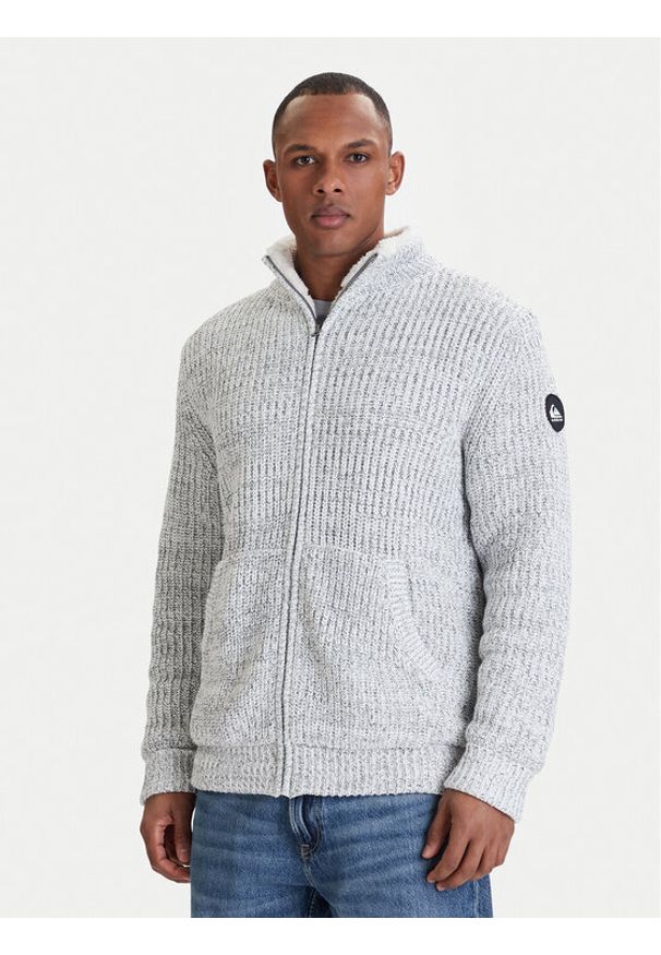Quiksilver Kardigan Boketto EQYSW03324 Szary Regular Fit. Kolor: szary. Materiał: bawełna