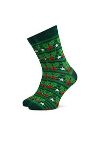 Rainbow Socks Zestaw 2 par wysokich skarpet męskich Xmas Socks Balls Adults Gifts Pak 2 Zielony. Kolor: zielony. Materiał: materiał #6