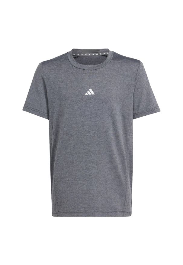 Adidas - Koszulka Training AEROREADY Heather Kids. Kolor: wielokolorowy, czarny, szary. Materiał: materiał
