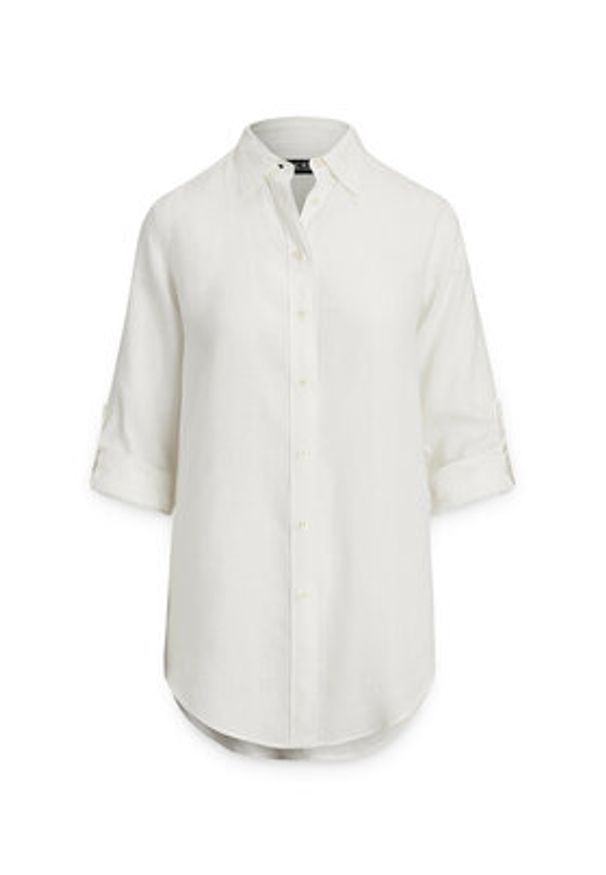 Lauren Ralph Lauren - LAUREN RALPH LAUREN Koszula 200782777001 Biały Relaxed Fit. Kolor: biały. Materiał: len