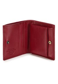 Wittchen - Mały skórzany portfel damski bordowy. Kolor: czerwony. Materiał: skóra #3