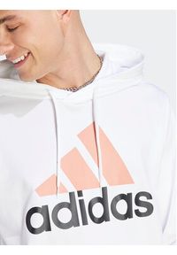 Adidas - adidas Bluza Essentials Logo IJ8573 Biały Regular Fit. Kolor: biały. Materiał: bawełna #4