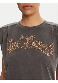 Just Cavalli T-Shirt 78PAHE10 Szary Loose Fit. Kolor: szary. Materiał: bawełna #3